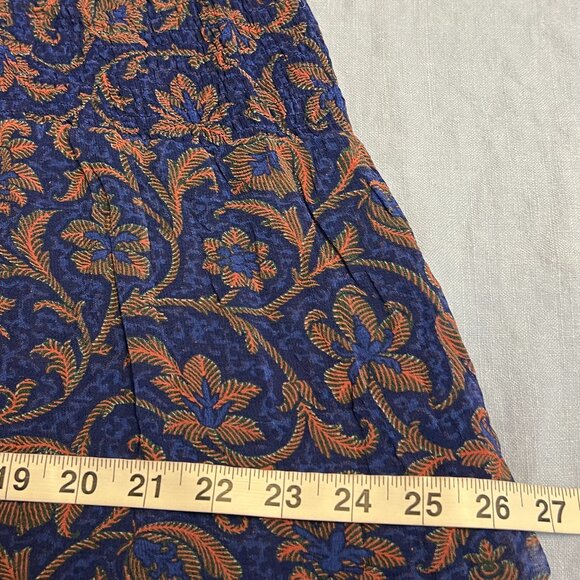 Figue Bohemian Maxi Dress M Floral Tassel Ruffle Sleeve Sheer Long Sleeve - Picture 9 of 11